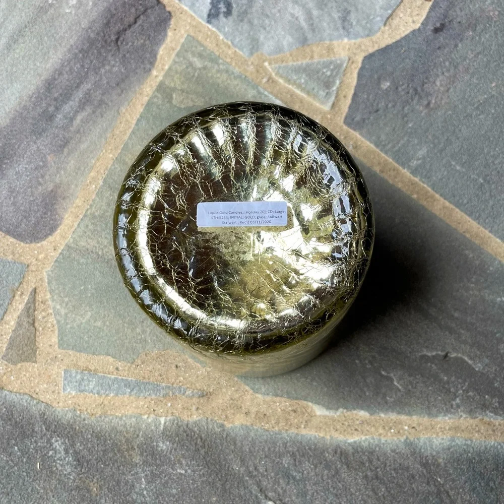 Liquid Gold Glass Candle
